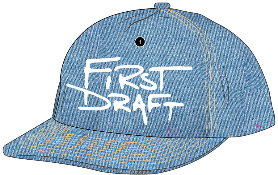 HAT_001 Blue Denim cap CAD