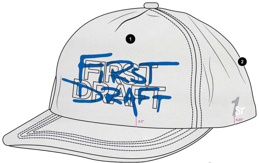 HAT_003 White / Blue cap CAD